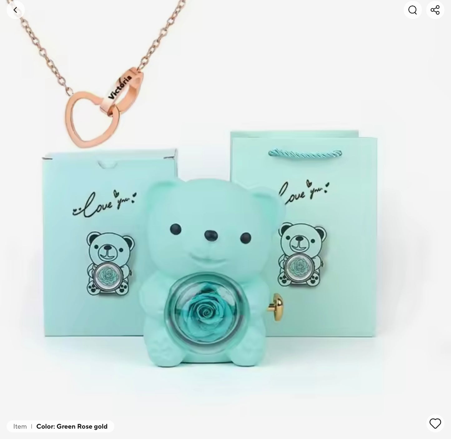 Rose Bear Jewelry Gift Box